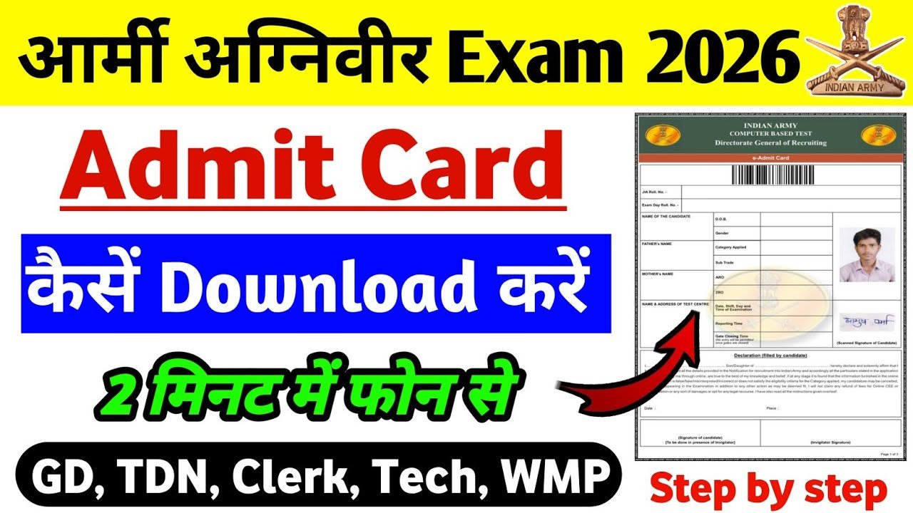Indian Army Agniveer CEE Hall Ticket