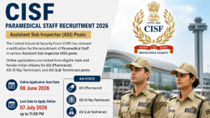 CISF ASI Paramedical Staff Recruitment 2026